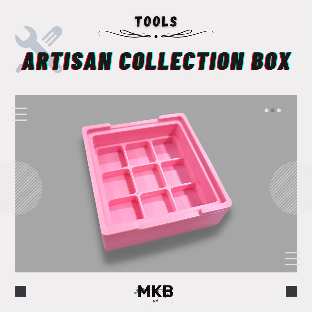 3 by 3 pink artisan collection box