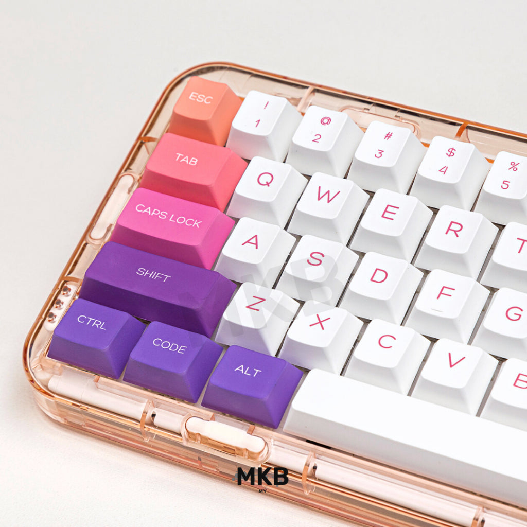 Alpine PBT Keycap Set on a keyboard