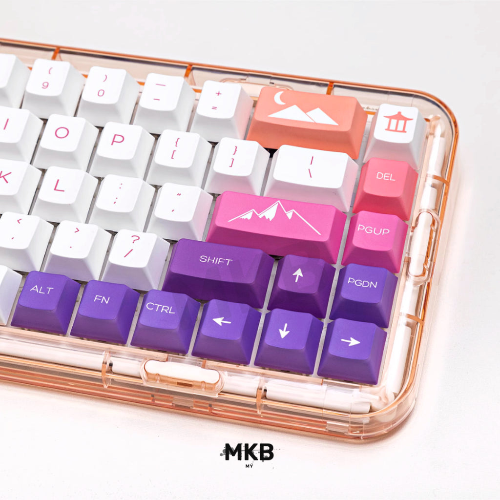 Alpine PBT Keycap Set on a keyboard