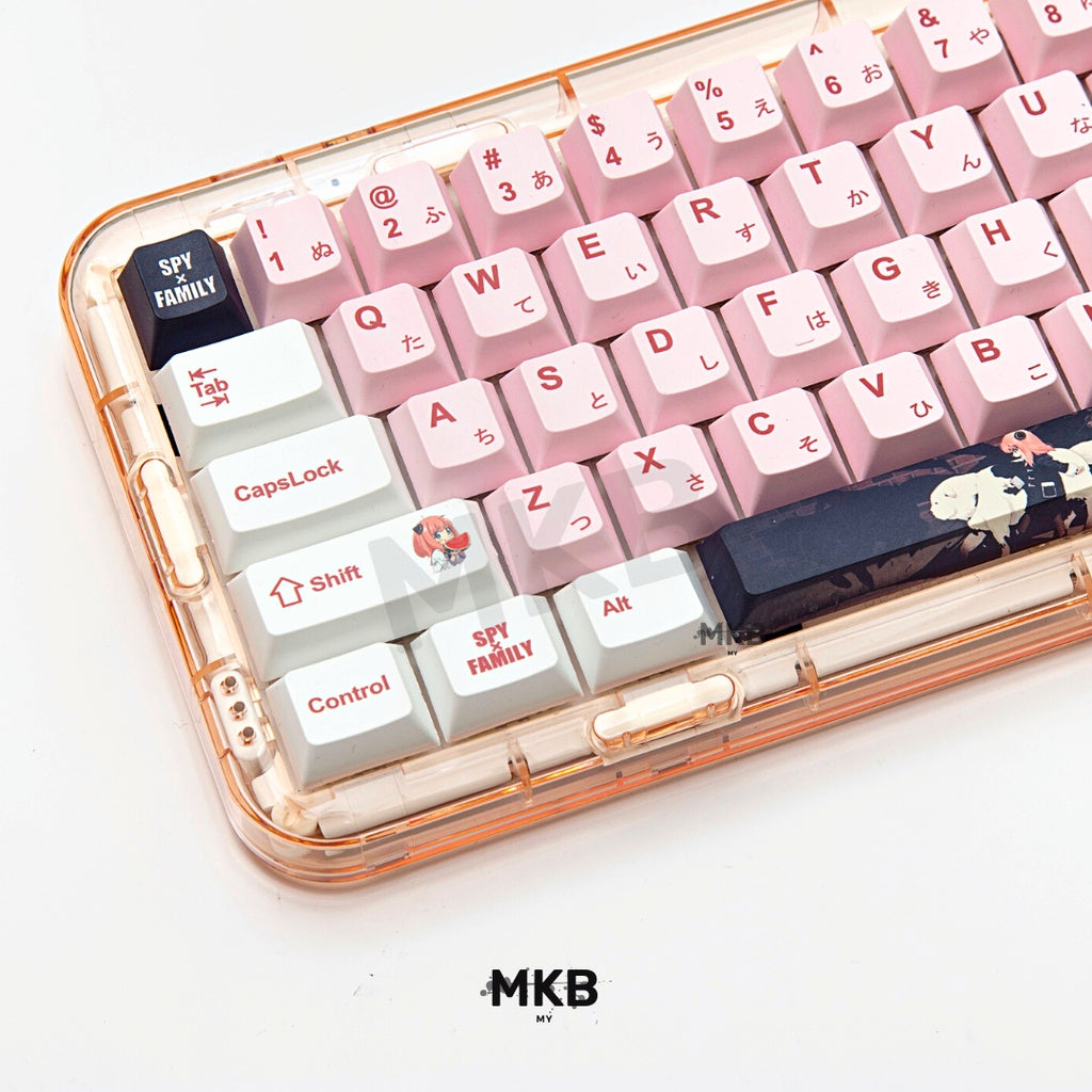 Spy X Family Anya Forger PBT Keycap Set on a keyboard