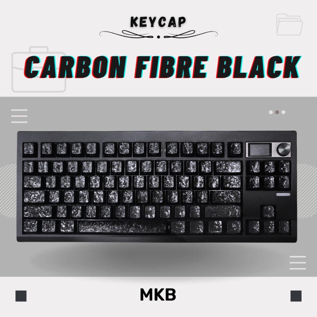 Carbon Fibre PBT / PC Shine Through Keycap Set