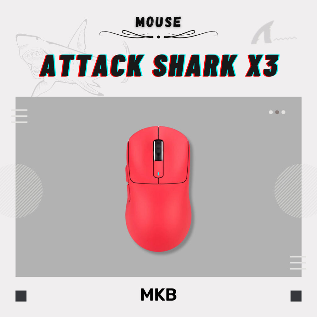Attack Shark X3 gaming mouse with customizable RGB lighting effects, enhancing aesthetics and gaming ambiance.