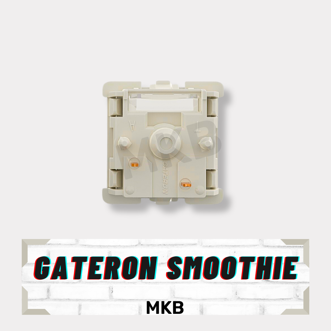 Bottom view of the Gateron Smoothie switch, showcasing the 5-pin design and thickened pins for enhanced stability and compatibility.