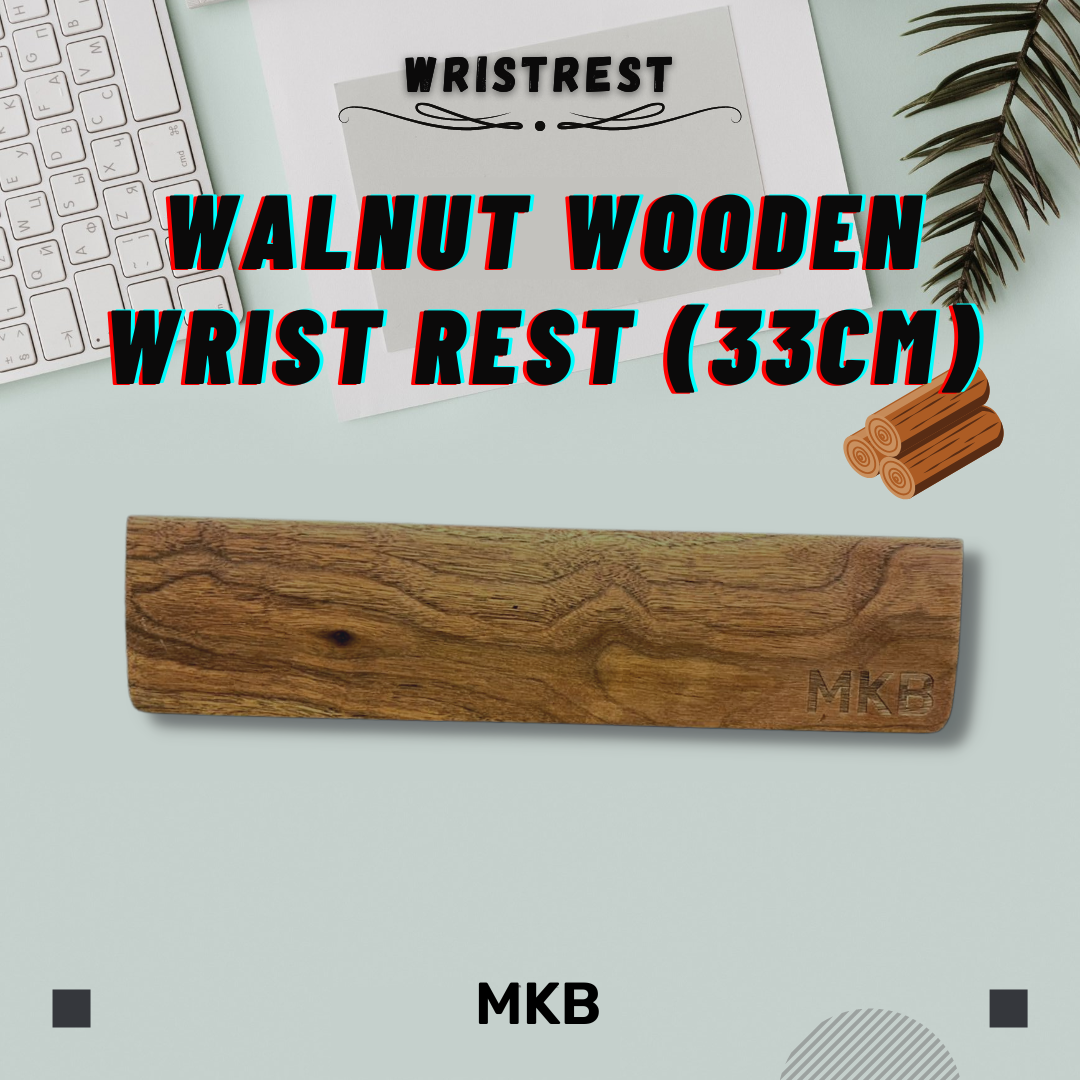 MKB Walnut Wooden/Japanese Muji Wood Wrist Rest