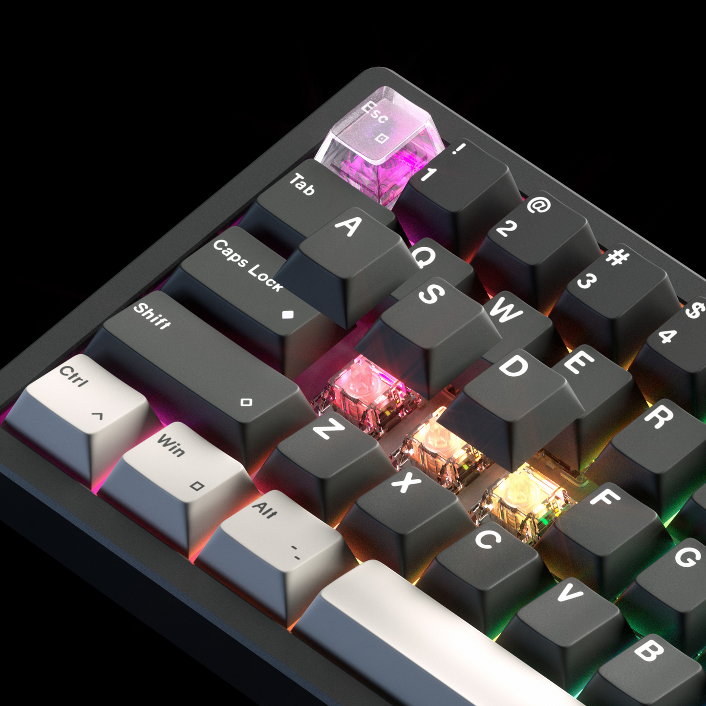 Gaming mode activation on the LUMINKEY Magger68 HE, enhancing performance with one-click acceleration technology.
