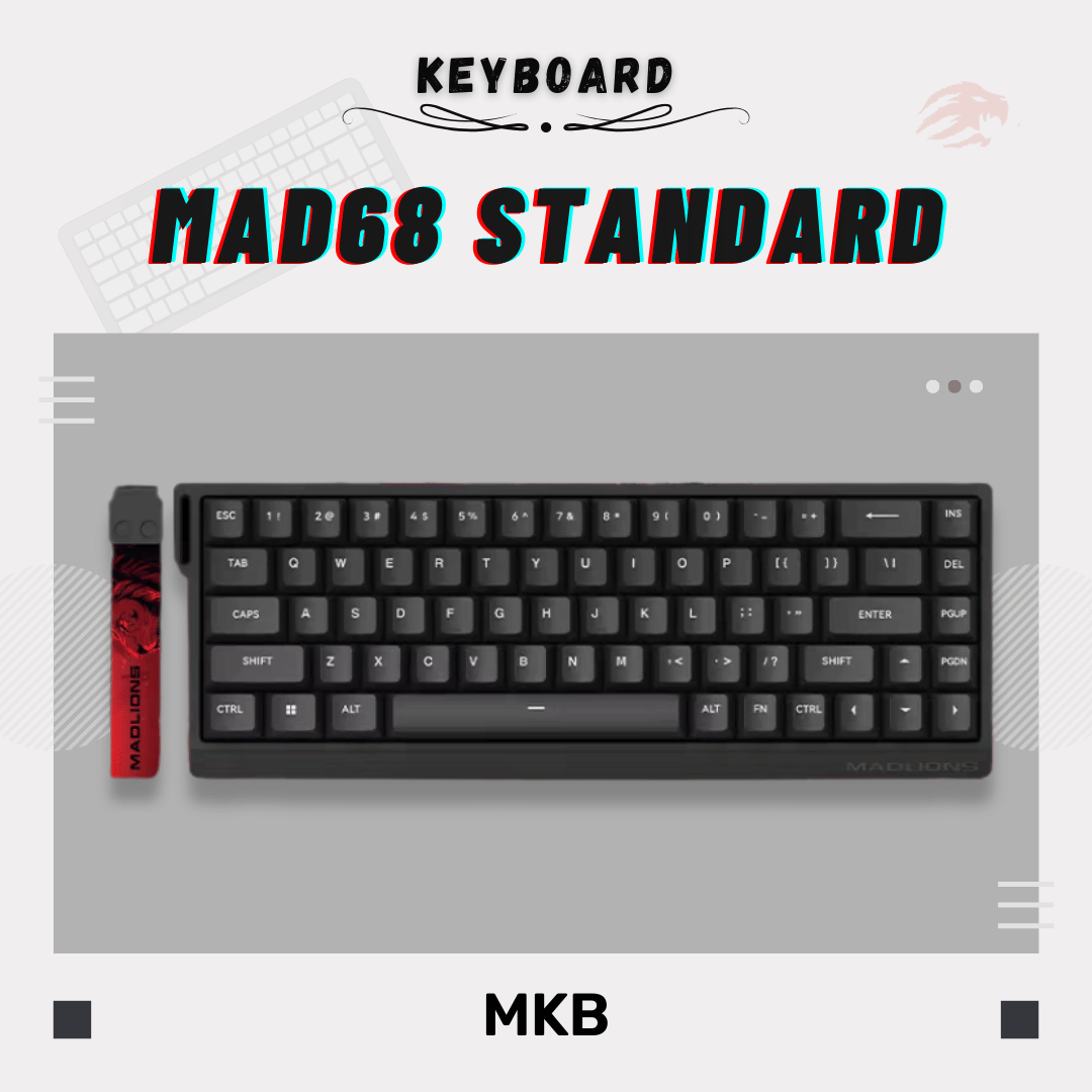 Close-up of the MADLIONS MAD60/MAD68 HE’s ergonomic keycap design for enhanced comfort during long typing sessions.