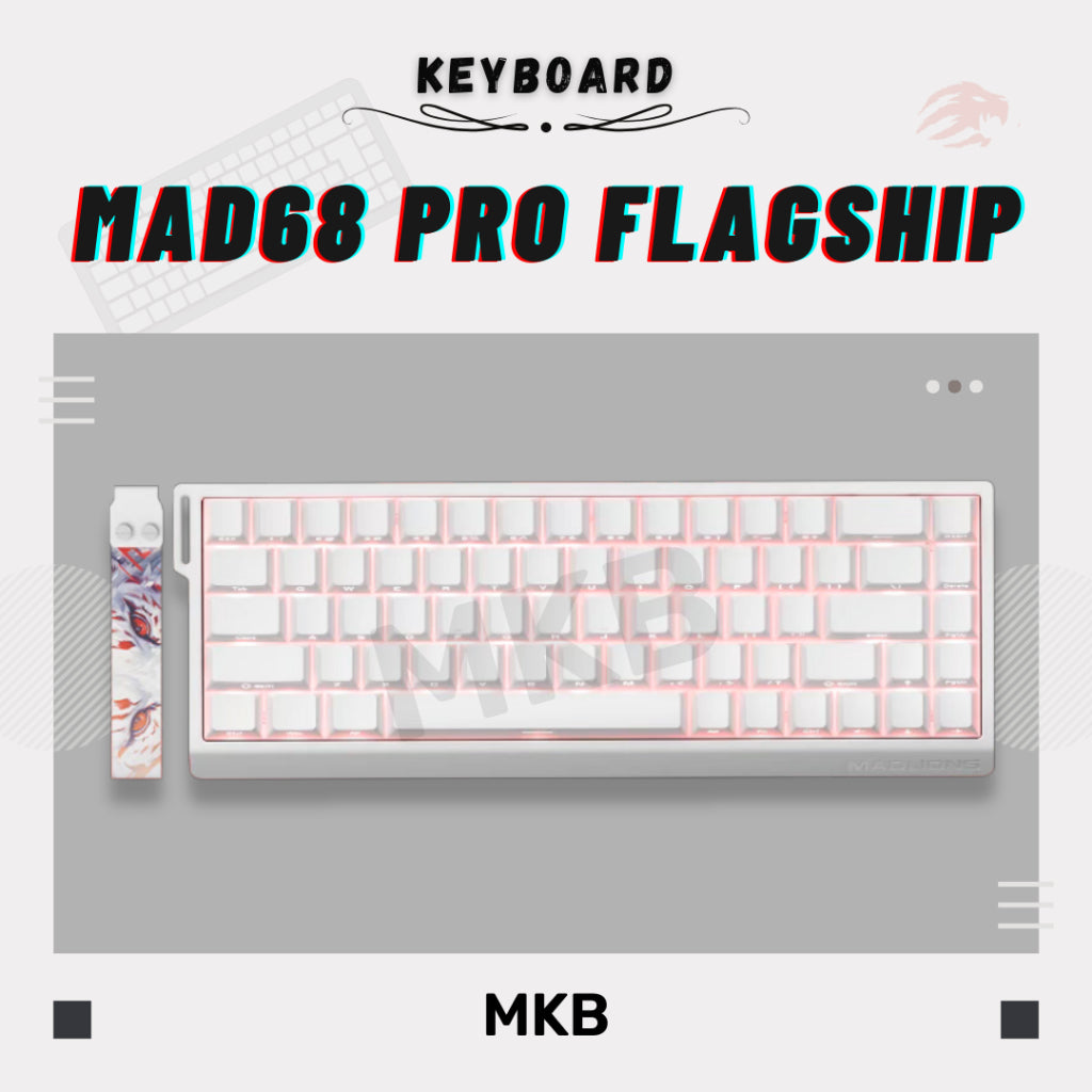 User typing on the MADLIONS MAD60/MAD68 HE, demonstrating its smooth and responsive keystrokes.