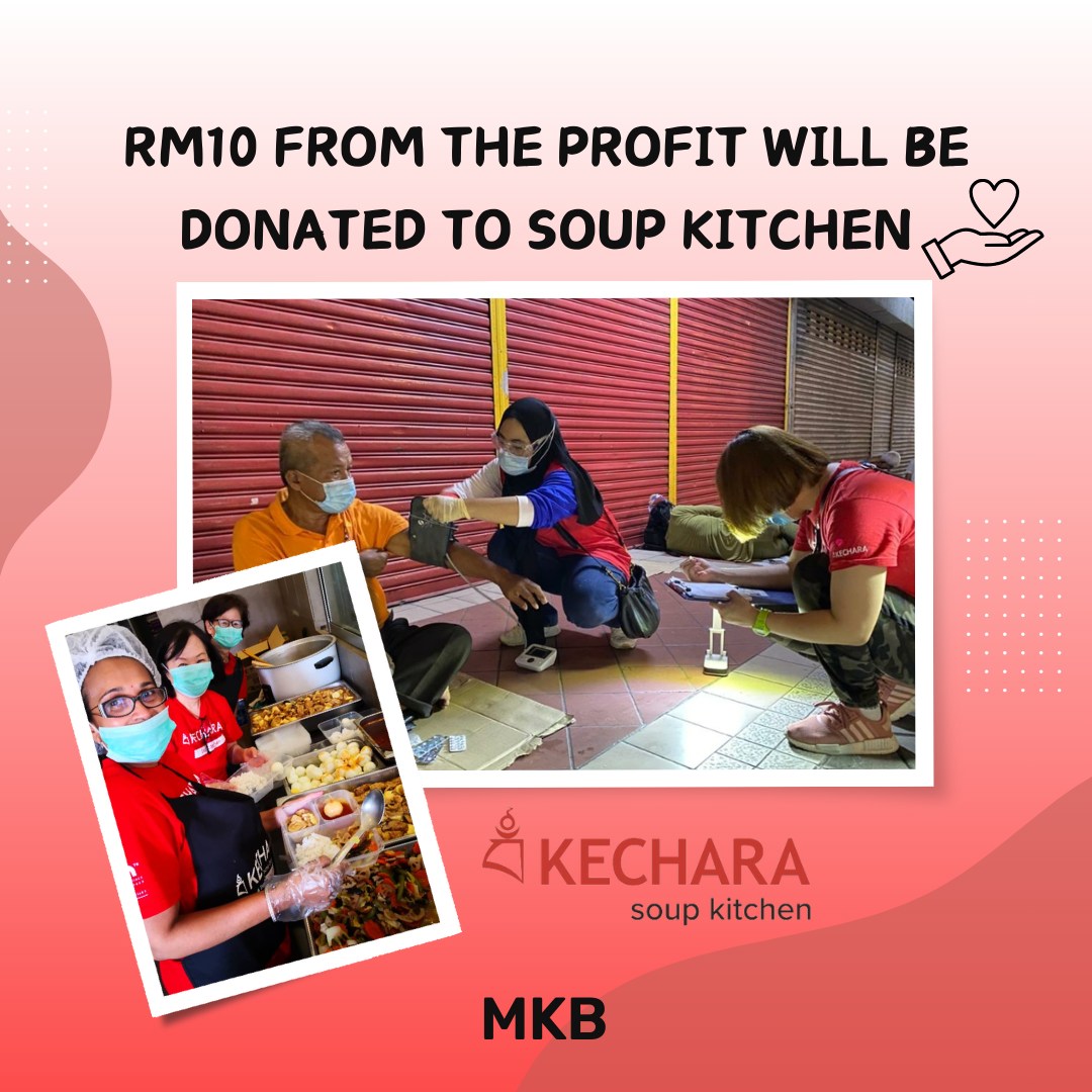 RM10 from every MKB x FuwaFuwa deskmat sale is donated to Soup Kitchen, helping marginalized communities in need. Cute and charitable!