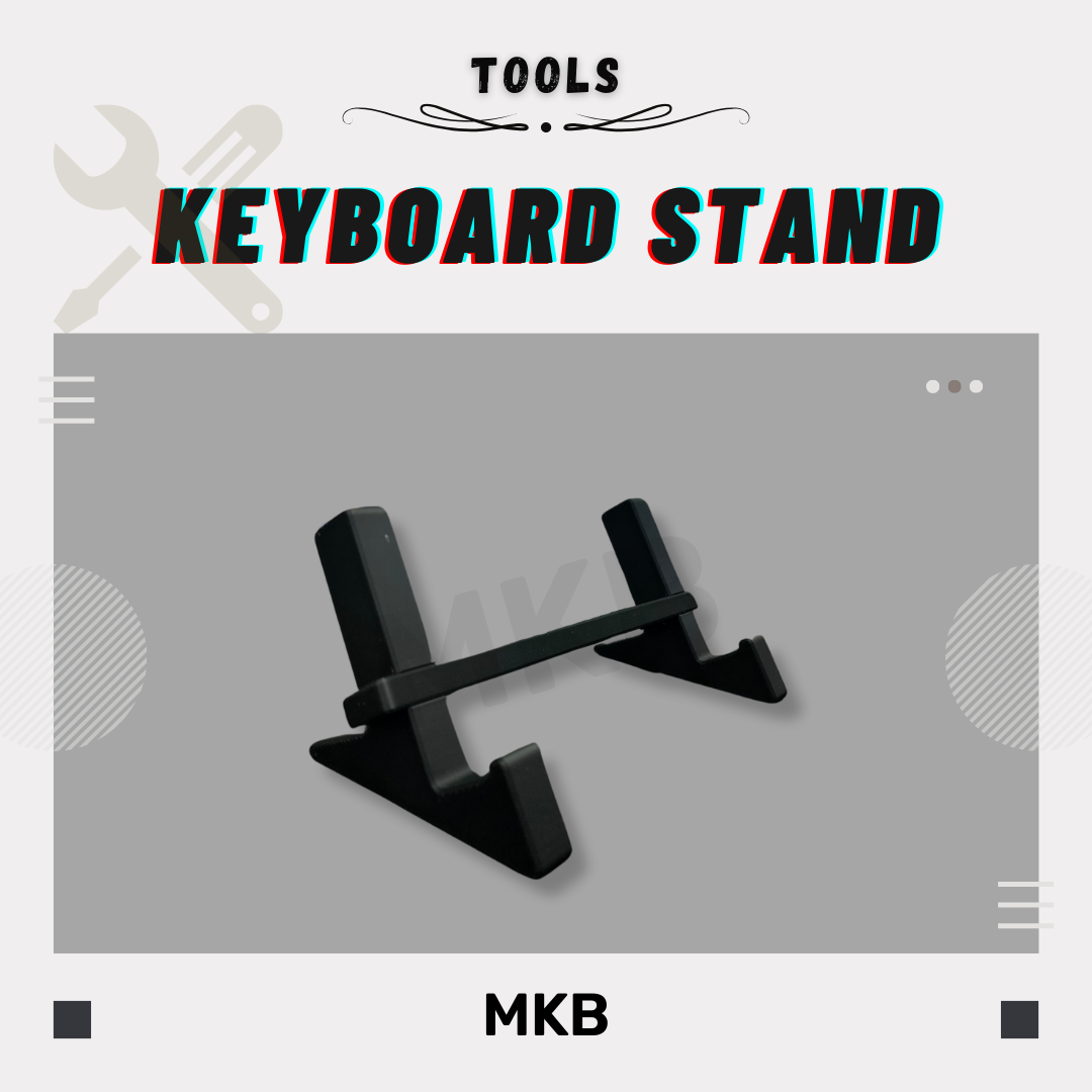 Front view of black MKB Keyboard Stand