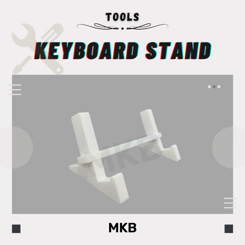 Front view of white MKB Keyboard Stand
