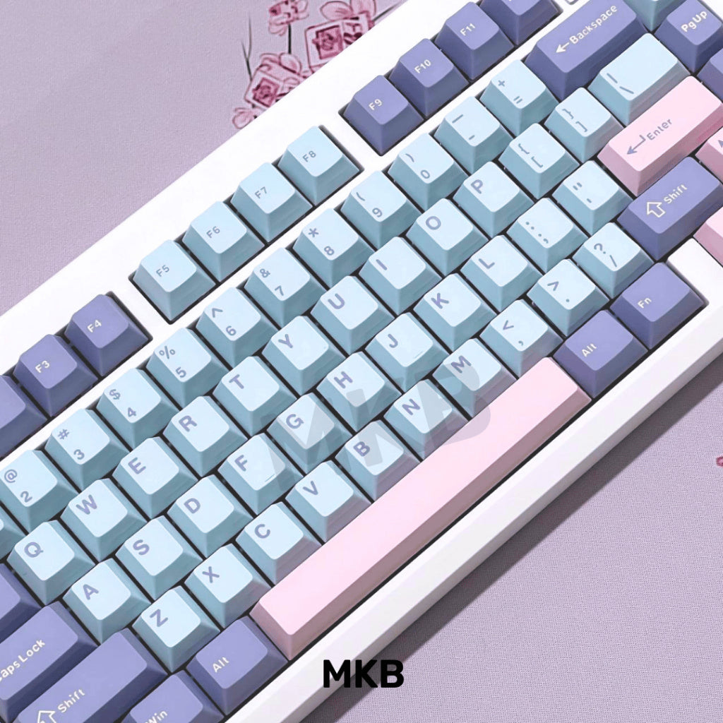 Textured PBT surface of MKB Valkyrie keycaps providing a premium typing feel and enhanced durability.