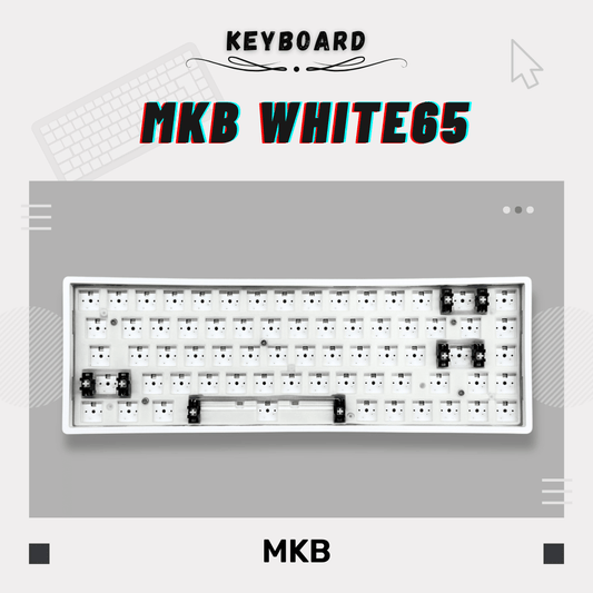 A MKB brand keyboard without switches and keycaps