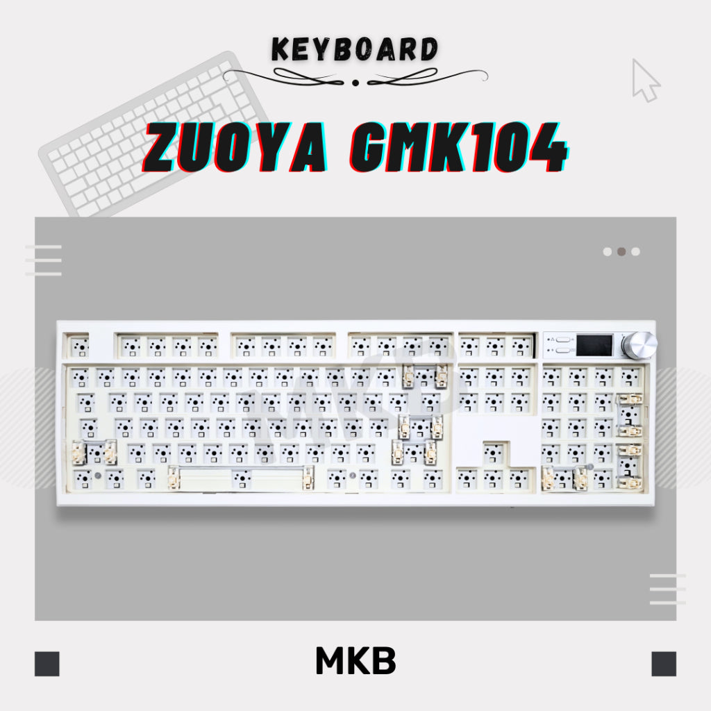 Non-slip rubber feet of the Zuoya GMK104 keyboard offering two adjustable typing angles.