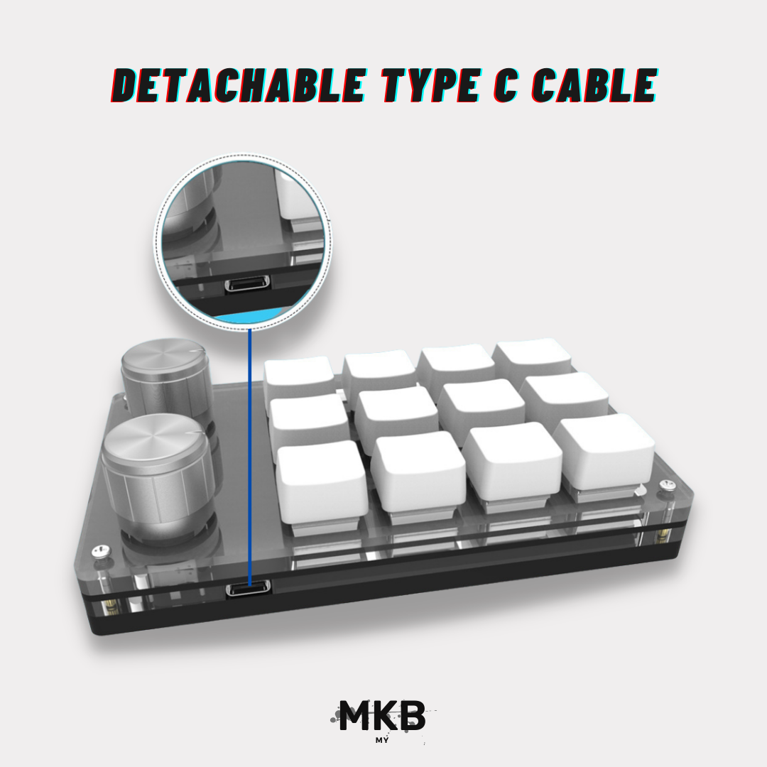 AX Macropad with Detachable Type C