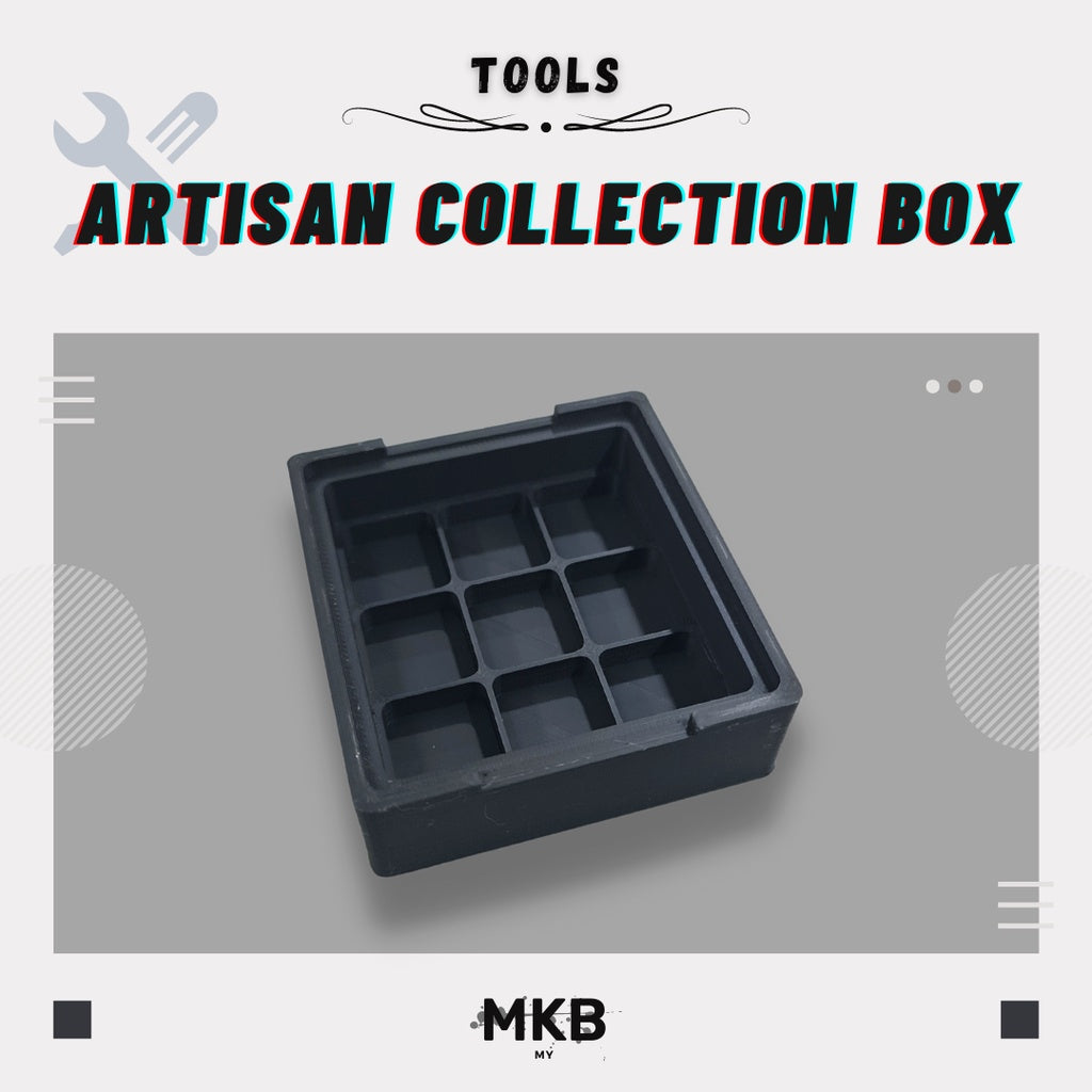 3 by 3 black artisan collection box
