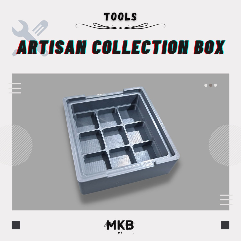 3 by 3 grey artisan collection box
