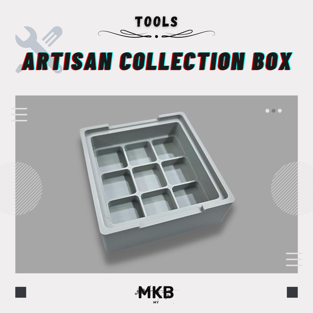 3 by 3 silver artisan collection box