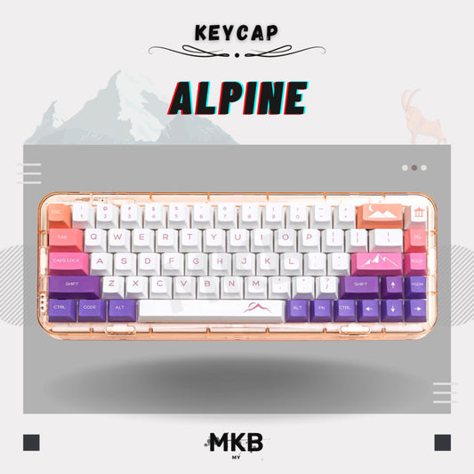 Alpine PBT Keycap Set on a keyboard