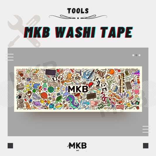 Washi Tape with Colourful Keyboard Art