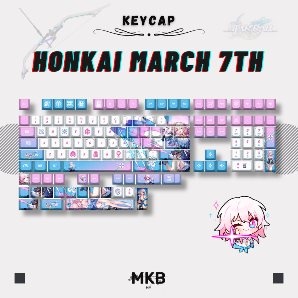 Honkai: Star Rail Seele Anime Keycap Set for Mechanical Keyboard