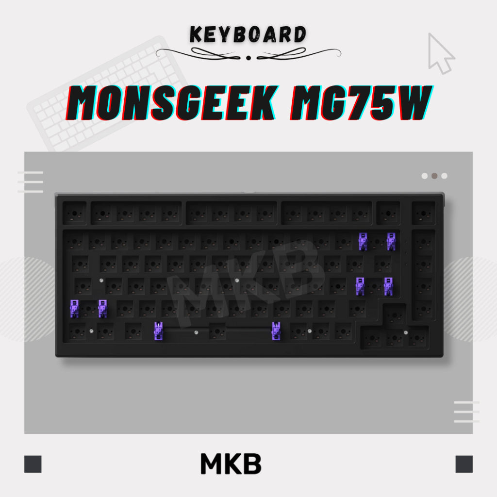 Monsgeek MG75W Wireless 75% Dual Mode Tray-mounted Hot-Swap Steel Plate