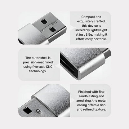 JCALLY USB-A to Type-C Adapter