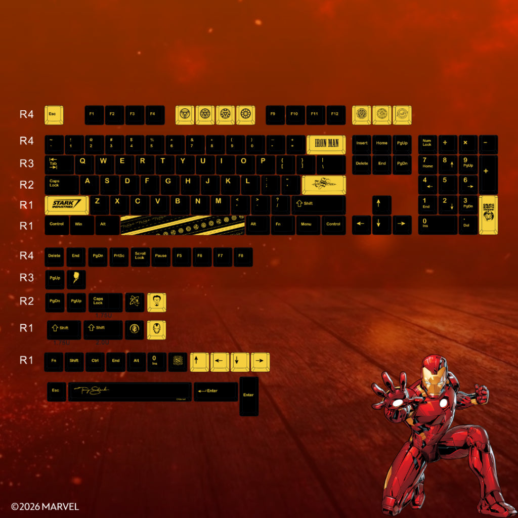 MKB Marvel Iron Man Keycap Set