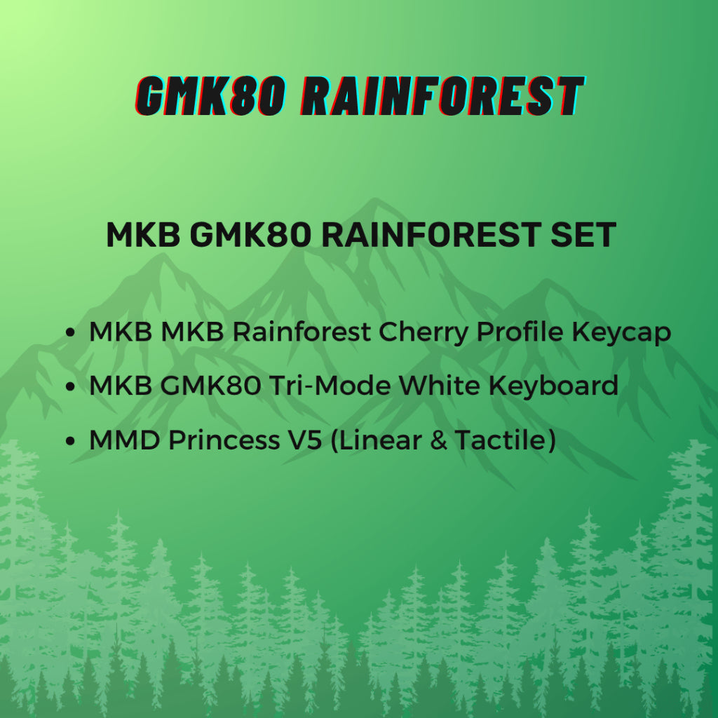 MKB GMK80 Full Build Keyboard - Rainforest