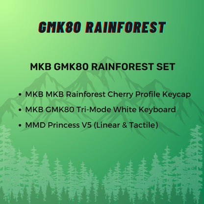 MKB GMK80 Full Build Keyboard - Rainforest