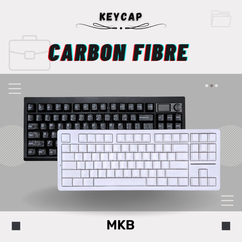 Carbon Fibre PBT / PC Shine Through Keycap Set