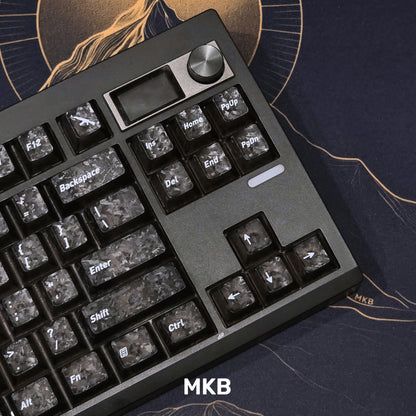 Carbon Fibre PBT / PC Shine Through Keycap Set
