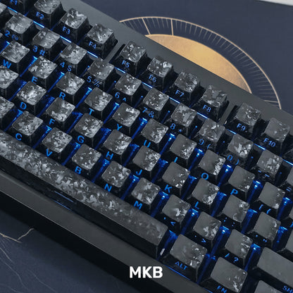 Carbon Fibre PBT / PC Shine Through Keycap Set