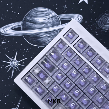 Carbon Fibre PBT / PC Shine Through Keycap Set