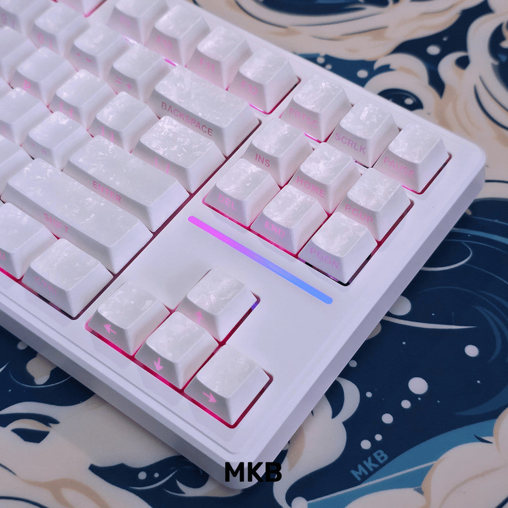 Carbon Fibre PBT / PC Shine Through Keycap Set