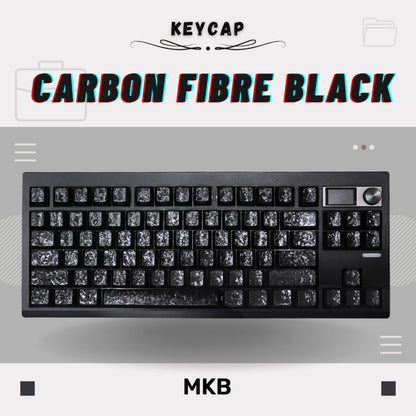 Carbon Fibre PBT / PC Shine Through Keycap Set