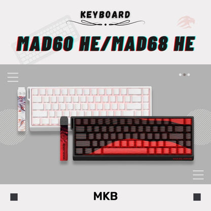 Madlions MAD60/MAD68 HE 8000Hz Polling Rate Adjustable Actuation Rapid Trigger Hall Effect Magnetic Full Build Keyboard