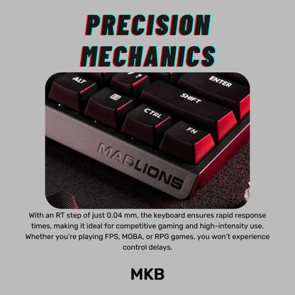 Madlions MAD60/MAD68 HE 8000Hz Polling Rate Adjustable Actuation Rapid Trigger Hall Effect Magnetic Full Build Keyboard
