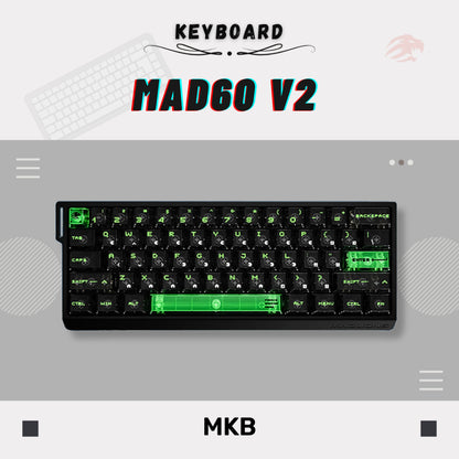 Madlions MAD60/MAD68 HE 8000Hz Polling Rate Adjustable Actuation Rapid Trigger Hall Effect Magnetic Full Build Keyboard