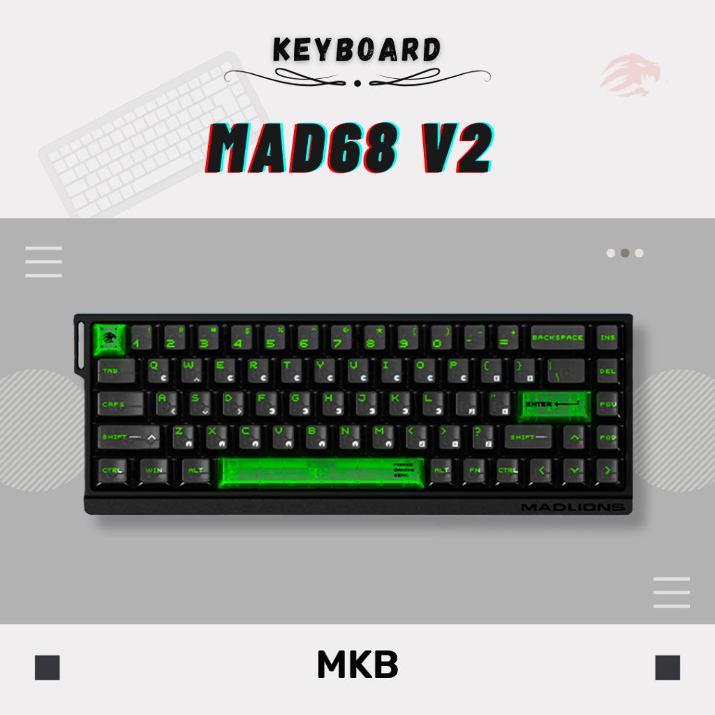 Madlions MAD60/MAD68 HE 8000Hz Polling Rate Adjustable Actuation Rapid Trigger Hall Effect Magnetic Full Build Keyboard