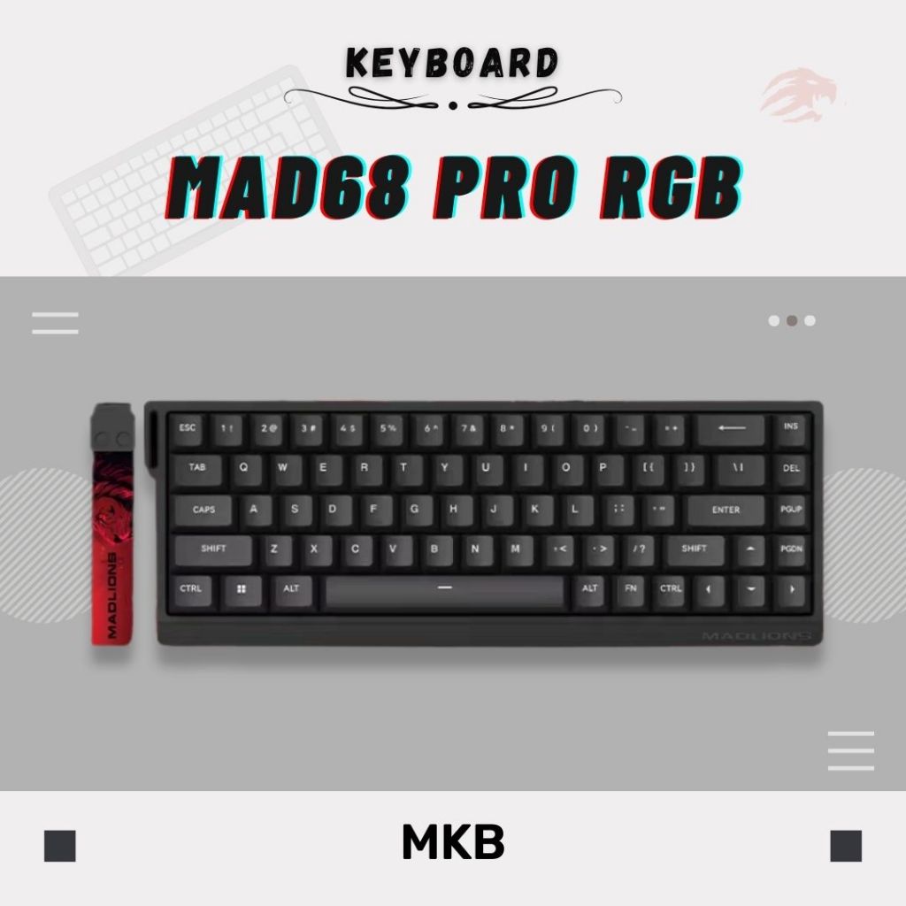 Madlions MAD60/MAD68 HE 8000Hz Polling Rate Adjustable Actuation Rapid Trigger Hall Effect Magnetic Full Build Keyboard