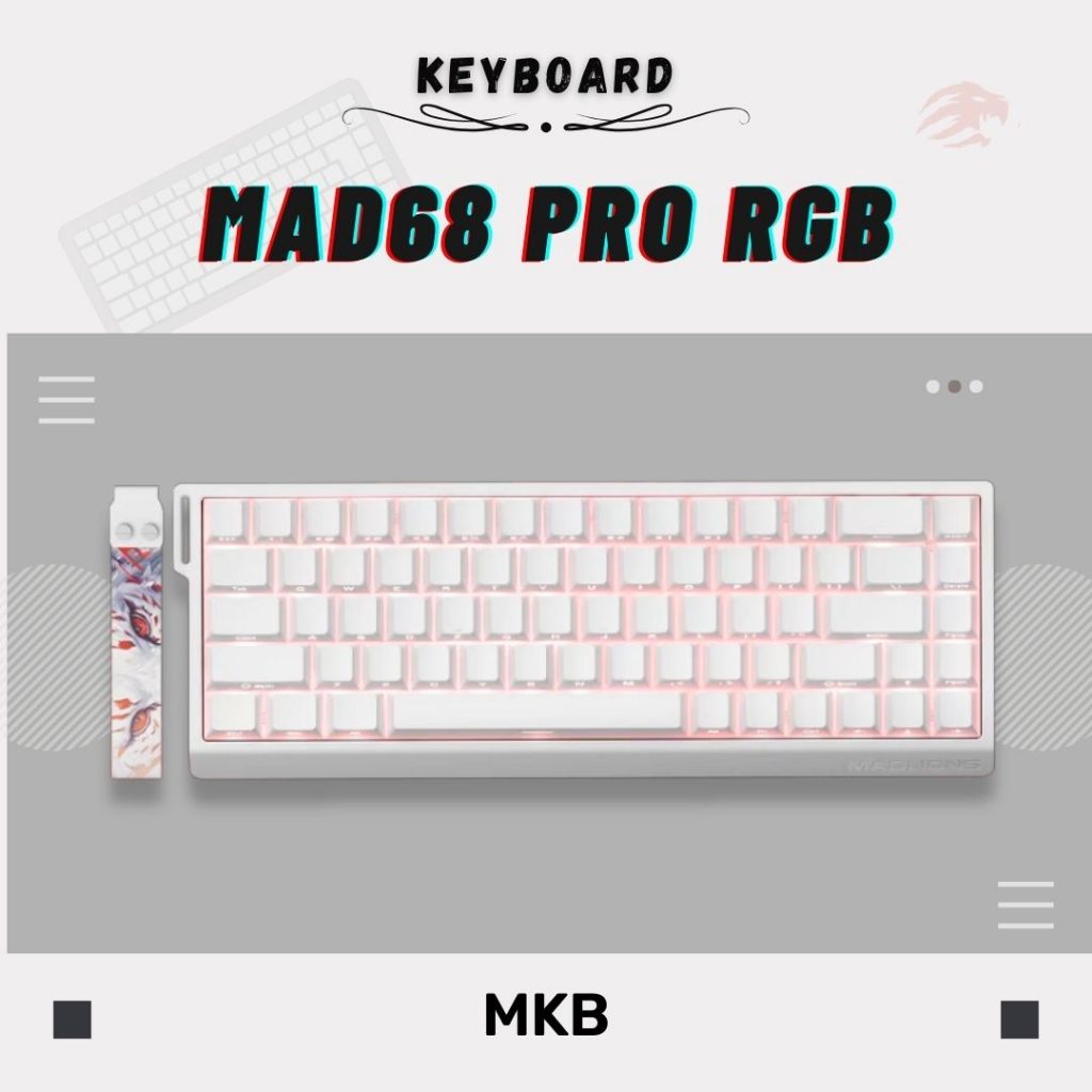 Madlions MAD60/MAD68 HE 8000Hz Polling Rate Adjustable Actuation Rapid Trigger Hall Effect Magnetic Full Build Keyboard