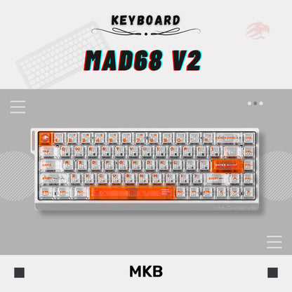 Madlions MAD60/MAD68 HE 8000Hz Polling Rate Adjustable Actuation Rapid Trigger Hall Effect Magnetic Full Build Keyboard