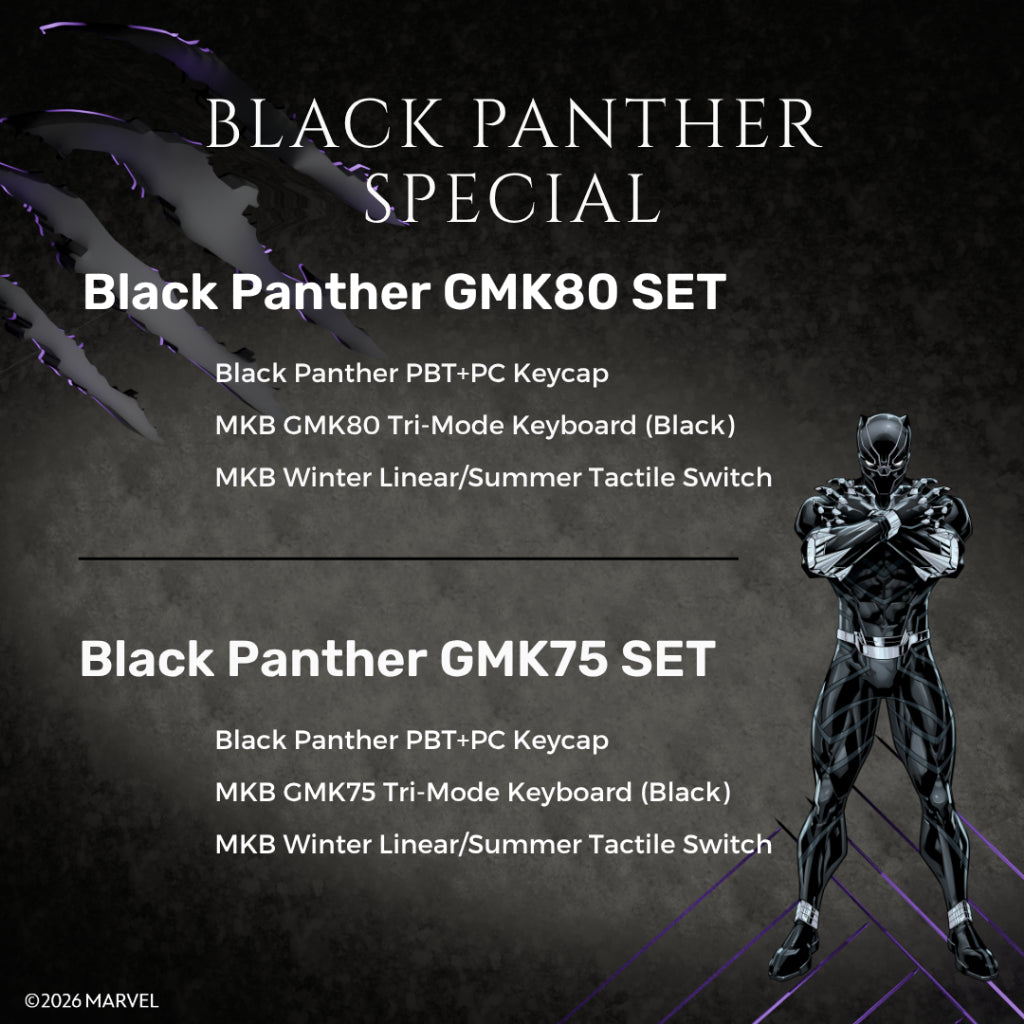 MKB Marvel Black Panther GMK75/GMK80 Full Build Keyboard