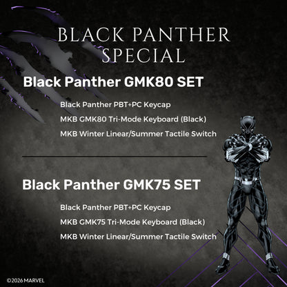 MKB Marvel Black Panther GMK75/GMK80 Full Build Keyboard