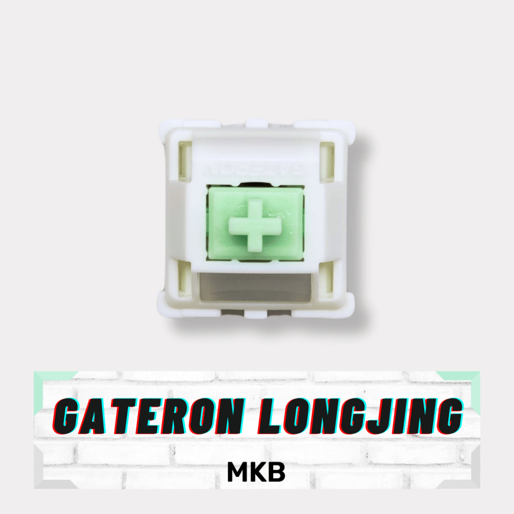 Close-up of the POM stem on the Gateron Longjing tactile switch.