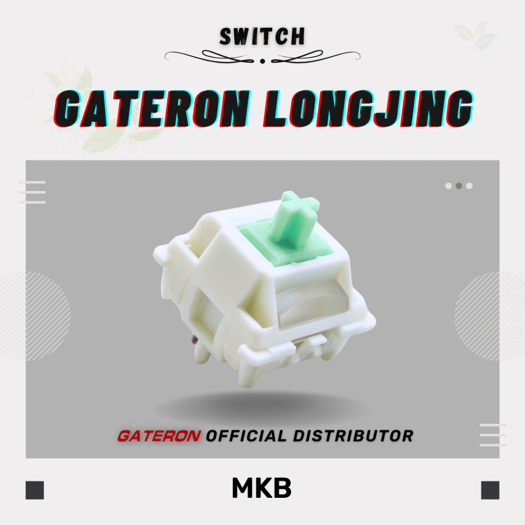 Gateron Longjing tactile switch with full POM housing, top view.