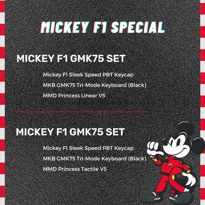 MKB Disney Mickey F1 GMK75/GMK80 Full Build Keyboard