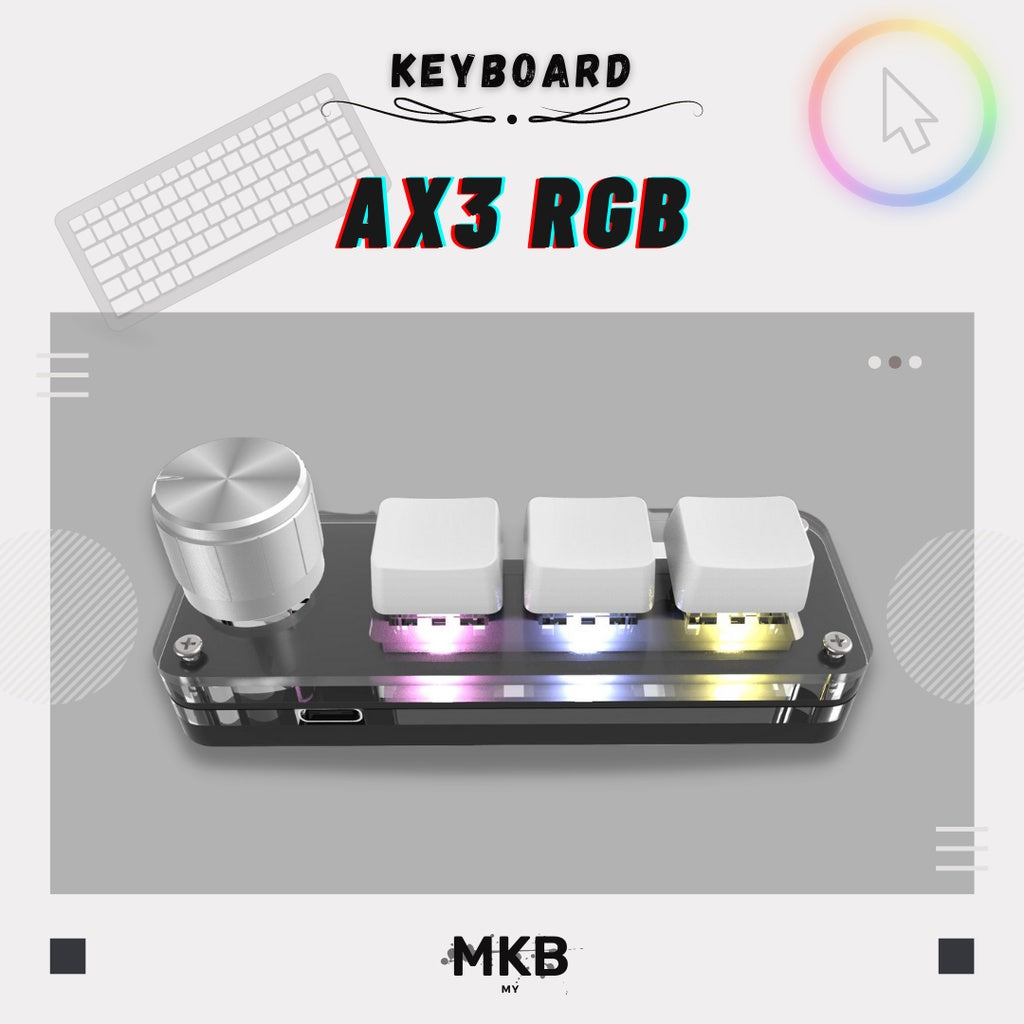 White AX3 with RGB on