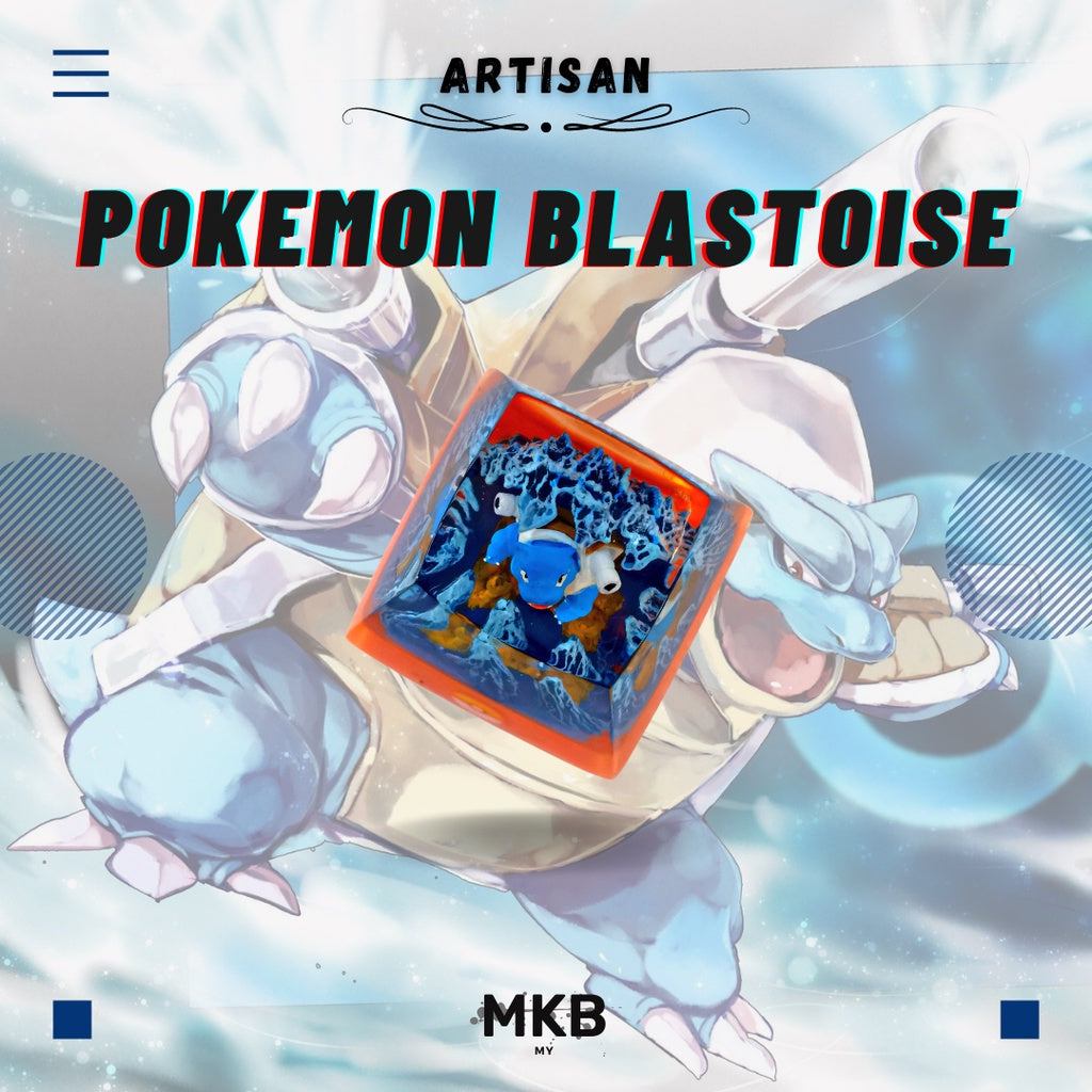 1 Piece of Pokemon Blastoise artisan keycap