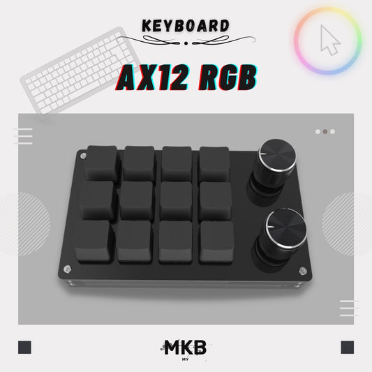 Black AX12 Macropad